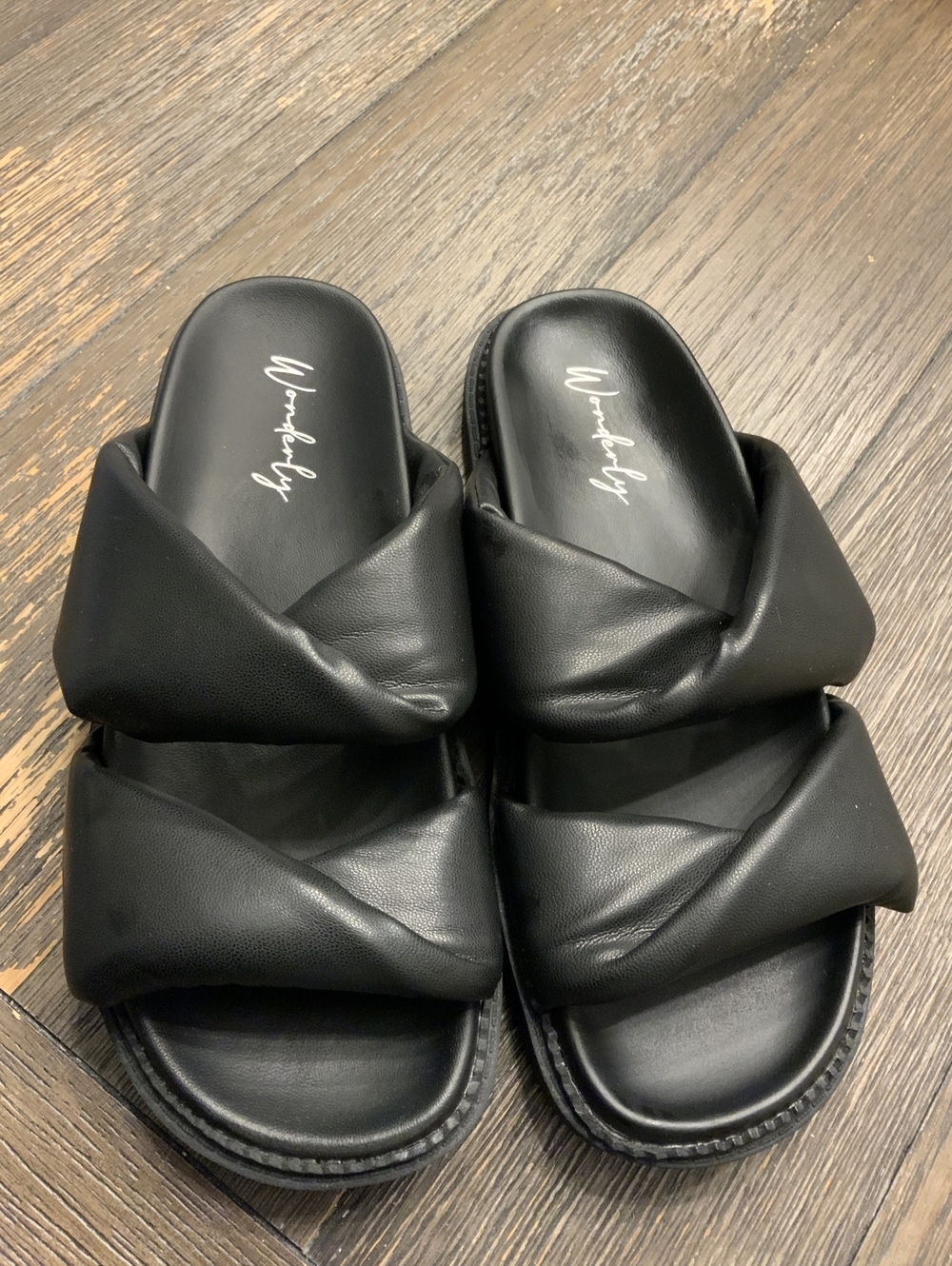 Wonderly Women's Shoes Sandals 6M Black New W/O BOX